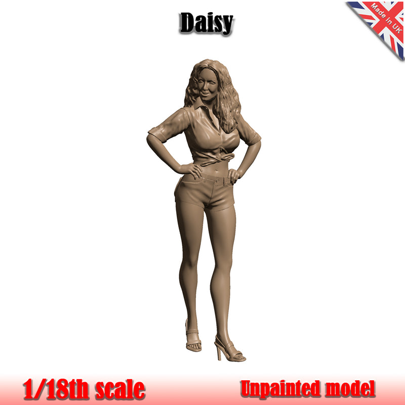 Dukes Of Hazzard Daisy Duke Unpainted Figure 1:18 Scale Wasp Dais