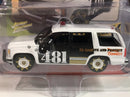 1997 chevy tahoe demolition derby white black 1:64 johnny lighting jlsf015b