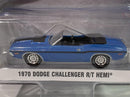 1970 dodge challenger r/t hemi blue 1:64 scale greenlight 13290b
