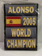 fernando alonso world champion 2005 f1 board signage 1:18 scale cartrix al118