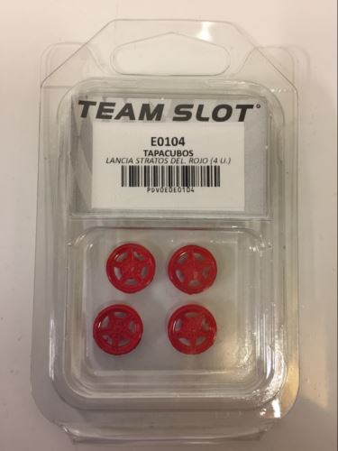 team slot e0104 lancia stratos front wheel inserts red painted x 4