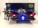1966 batmobile with figures and working lights 1:18 scale jada 98625