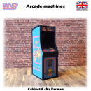 arcade machine ms pac man 1:32 track side scenery pub bar game retro wasp