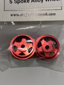 staffs slot cars uk 15.8 x 10mm red 5 spoke alloy wheels staffs 18