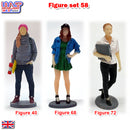 Trackside Unpainted Figures Scenery Display 3 x Figures Set 58 New 1:32 Scale WASP