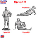 Trackside Unpainted Figures Scenery Display 3 x Figures Set 88 New 1:32 WASP