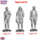 Trackside Unpainted Figures Scenery Display 3 x Figures Set 81 New 1:32 WASP
