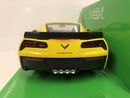 2017 chevrolet corvette z06 yellow 1:24 27 scale welly 24085y