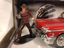 1958 cadillac series 62 freddy krueger figure nightmare elm movie 1:24 jada