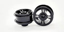staffs slot cars 4 spoke modern black alloy wheels 15.8 x 8.5mm x 2 staffs 45