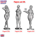 Trackside Unpainted Figures Scenery Display 3 x Figures Set 89 New 1:32 WASP