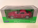 mercedes benz sls amg red 1:24 scale welly 24025r new