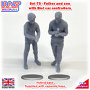 Trackside Unpainted Figures Scenery Display 2 x Slot Players Set 75 1:32 WASP