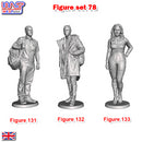 Trackside Unpainted Figures Scenery Display 3 x Figures Set 78 New 1:32 WASP