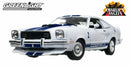 charlies angels 1976 ford mustang cobra ii white blue 1:18 greenlight 12880