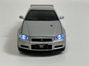 Nissan GT R34 V Spec II Silver RHD 1:32 Light & Sound Tayumo 32115012