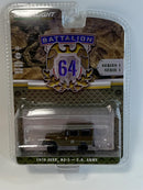 1970 jeep dj-5 u.s army battalion 64 1:64 greenlight 61010c