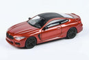 bmw m8 coupe rhd red 1:64 scale paragon 65211r