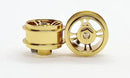 staffs slot cars 4 spoke modern gold alloy wheels 15.8 x 8.5mm x 2 staffs 46