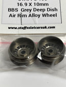 Staffs Slot Cars BBS Style Deep Dish Air Alloy Wheels Grey  16.9 x 10 mm x2 STAFFS 150