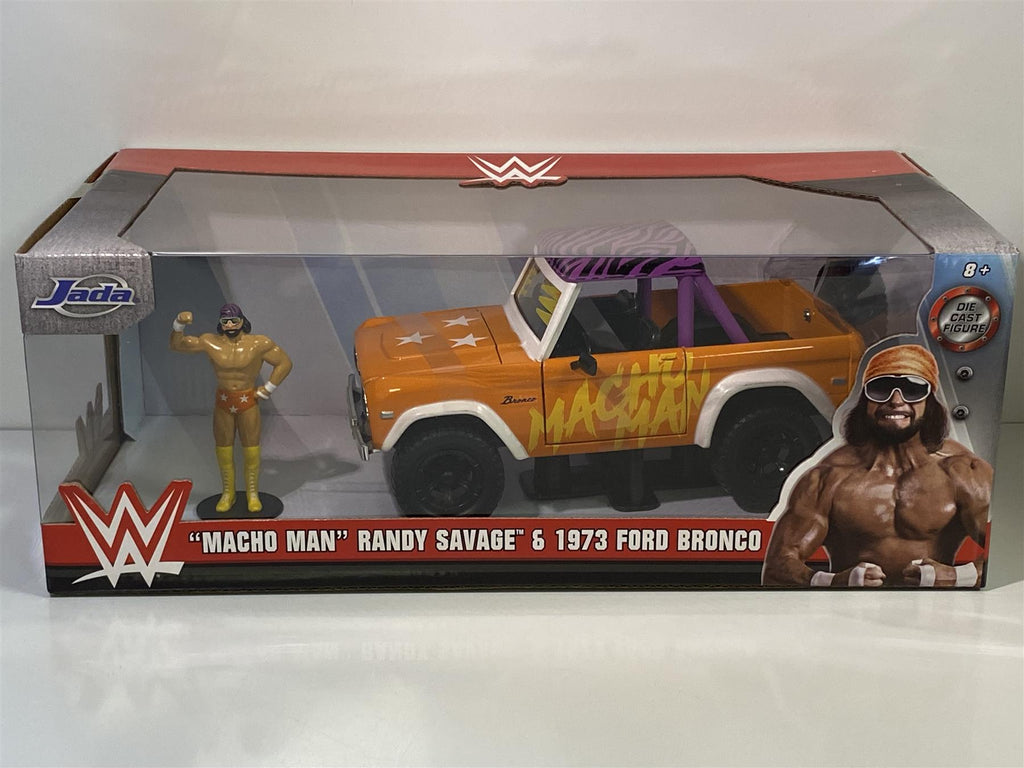 Macho Man Randy Savage & 1973 Ford Bronco Die-Cast Limited Edition Custom  Display