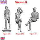 Trackside Unpainted Figures x 3 Scenery Display Set 92 New 1:32 Scale WASP