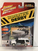 1997 chevy tahoe demolition derby white black 1:64 johnny lighting jlsf015b