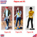 Trackside Unpainted Figures Scenery Display 3 x Arcade Players Set 57 New 1:32 Scale WASP