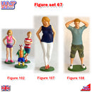 Trackside Unpainted Figures Scenery Display 5 Figures Set 67 New 1:32 Scale WASP