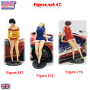 Trackside Unpainted Figures Scenery Display 3 x Figures Set 47 New 1:32 Scale WASP