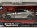 fast & furious brians nissan skyline gt-r r35 silver jada 97383