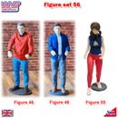 Trackside Unpainted Figures Scenery Display 3 x Arcade Players Set 56 New 1:32 Scale WASP