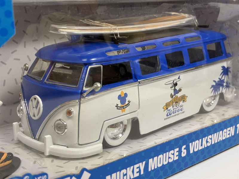 Mickey and Friends Volkswagen T1 Bus with Mickey Mouse Figure 1:24 Jada 33179