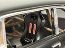 a seat belt in a car