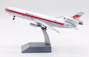 a model airplane on a stand
