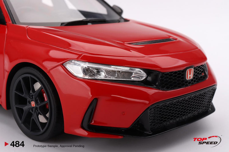 Honda Civic Type R Rallye Red RHD 2023 1:18 Scale TSM TS0484