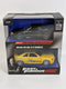 Fast and Furious Twin Set 1989 Nissan Skyline GT-R Black and Nissan Skyline GT-R Yellow 1:32 Jada 35696