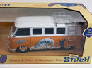Stitch Figure and 1961 Volkswagen Bus 1:24 Scale Jada 36340