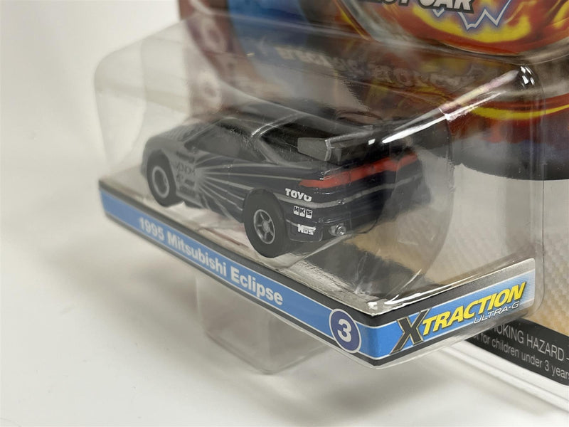 1995 Mitsubishi Eclipse Silver HO Scale Slot Car X Traction Auto World SC378-3