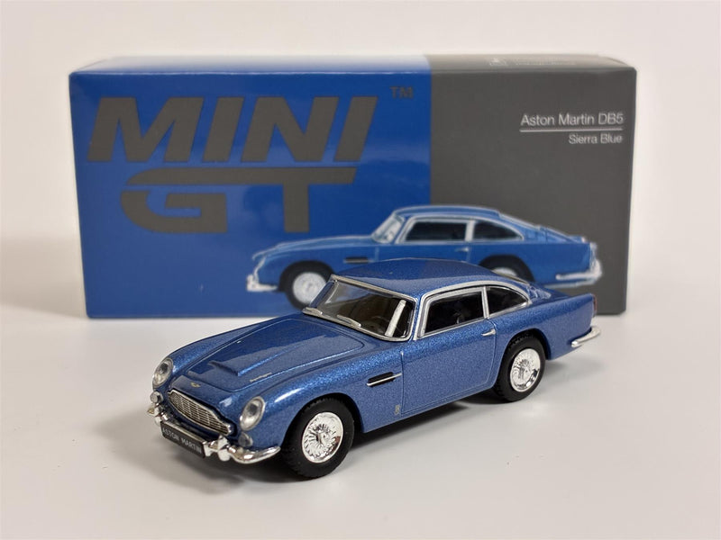 Aston Martin DB5 Sierra Blue LHD 1:64 Scale Mini GT MGT00954L