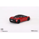 a red toy car on a white background
