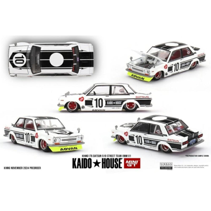 Datsun 510 Street Team XMM V1 1:64 Scale Mini GT KHMG176