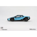 a blue sports car on a white background