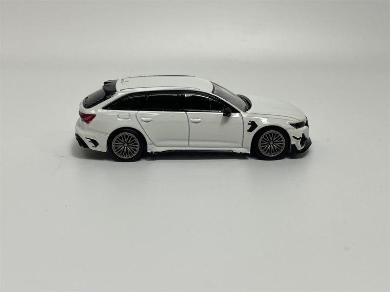 ABT Audi RS6 R Glacier White Metallic LHD 1:64 Scale Mini GT MGT00701L