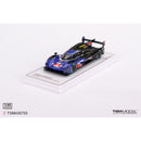 a blue and black race car