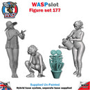 Trackside Unpainted Figures Scenery Display 3 x Gardeners with Flowers Set 177 New 1:32 Scale Wasp