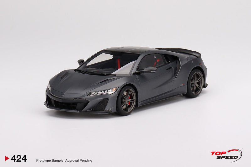 Acura NSX Type S 2022 Gotham Grey Matte 1:18 Scale TSM TS0424