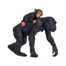 Chimpanzee And Baby Wildlife Toy Figure 10 cm Height Approx Mojo Fun 387264