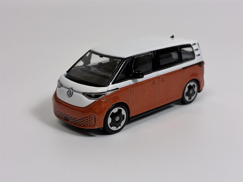 Volkswagen VW ID Buzz Candy White and Energetic Orange RHD 1:64 Mini GT MGT01061R