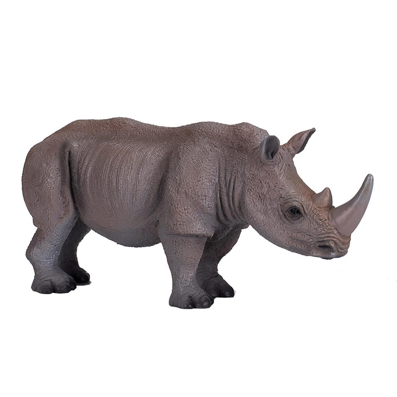 White Rhinoceros Zoo Animal Toy Figure 13 cm Length Approx Mojo Fun 387103